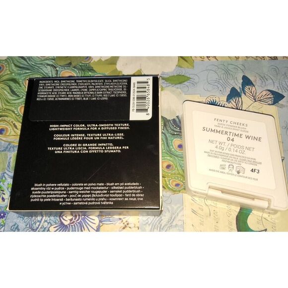 NIB~Fenty Beauty Fenty Cheeks Suede Powder Blush in Summertime Wine - Picture 2 of 3